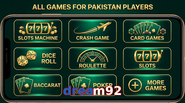 Main screen of Dream92 games page for PK players
